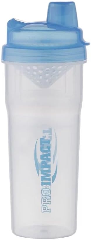 Mini Shaker Glass with Blue Cap: Premium Quality Protein Shaker Bottle