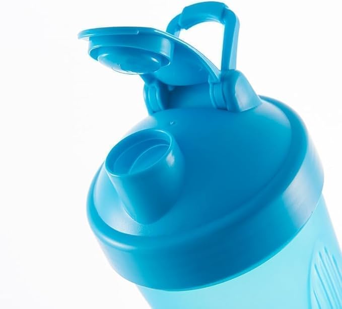 Shaker Bottle A Pure Pacific Blue 12Oz 400ml Made of PP5 | Small, Measurement Marks, Stainless Whisk Blender Mixer Ball, BPA Free, -4~248 Ã‚°F, Perfect for Nutrition, Protein, Keto, Juice Powder Shaking
