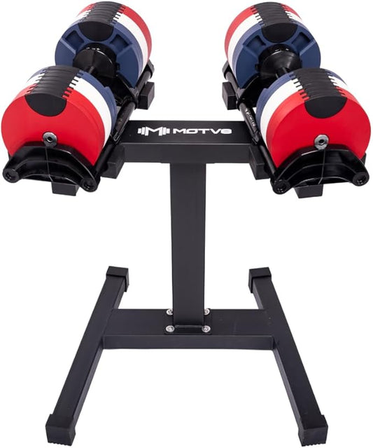 Probell 580 Adjustable Dumbbells - Motv8 Probell 580s, 5lbs - 80lbs Adjustable Free Weight Nuobell Style Dumbbells for Men and Women - Strength Training and Fitness