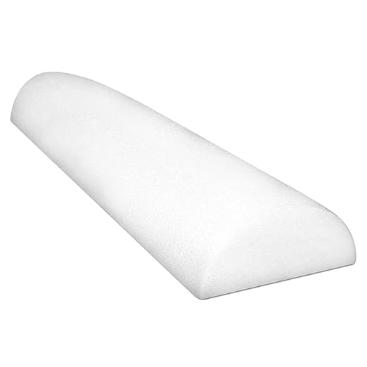 Cando 30-2340 Full-Skin PE Foam Roller for Muscle Restoration, Massage Therapy, Sport Recovery and Physical Therapy, White, 6" Width, 36" Length