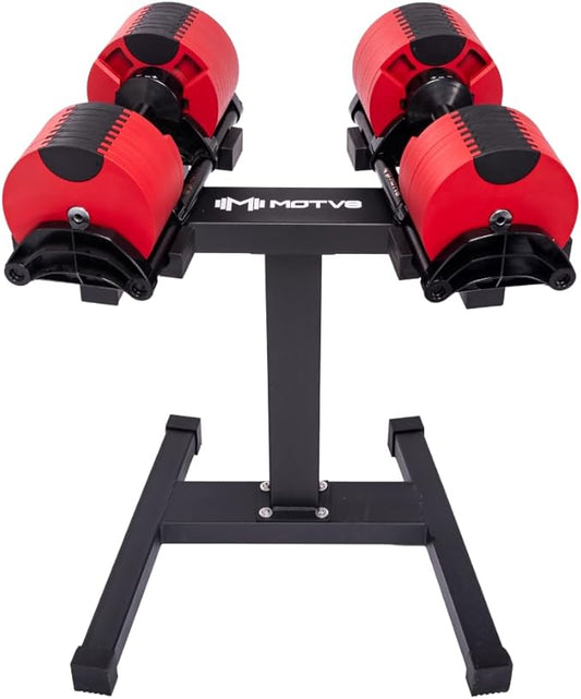 Probell 580 Adjustable Dumbbells - Motv8 Probell 580s, 5lbs - 80lbs Adjustable Free Weight Nuobell Style Dumbbells for Men and Women - Strength Training and Fitness