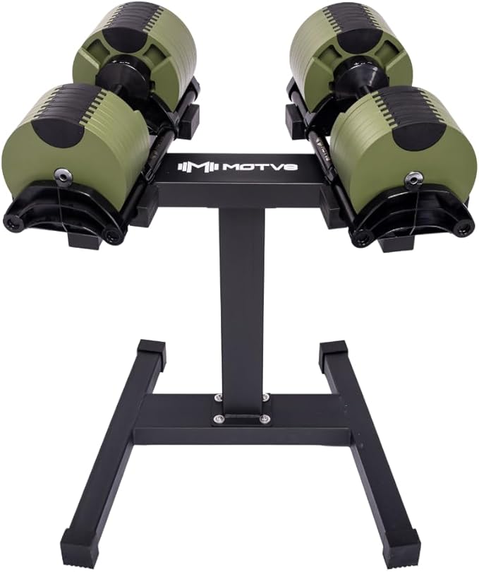 Probell 580 Adjustable Dumbbells - Motv8 Probell 580s, 5lbs - 80lbs Adjustable Free Weight Nuobell Style Dumbbells for Men and Women - Strength Training and Fitness