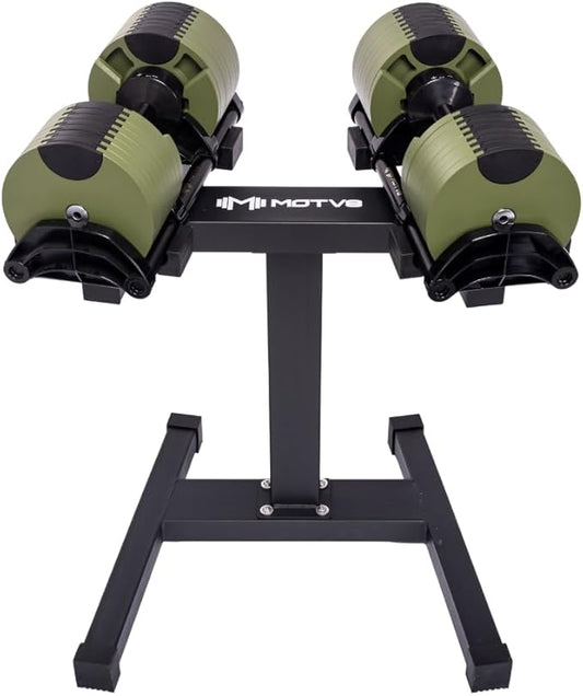 Probell 580 Adjustable Dumbbells - Motv8 Probell 580s, 5lbs - 80lbs Adjustable Free Weight Nuobell Style Dumbbells for Men and Women - Strength Training and Fitness