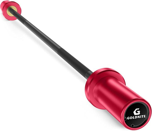 5.5LB Mini Barbell Bar 4Ft for Beginners Women & Kids-100LB Capacity Lightweight Weightlifting Bar- Multi-Color for 2-Inch Weight Plates Total Body Workout Strength Training Home Gym