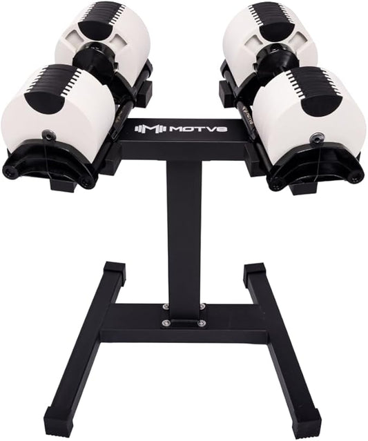 Probell 580 Adjustable Dumbbells - Motv8 Probell 580s, 5lbs - 80lbs Adjustable Free Weight Nuobell Style Dumbbells for Men and Women - Strength Training and Fitness