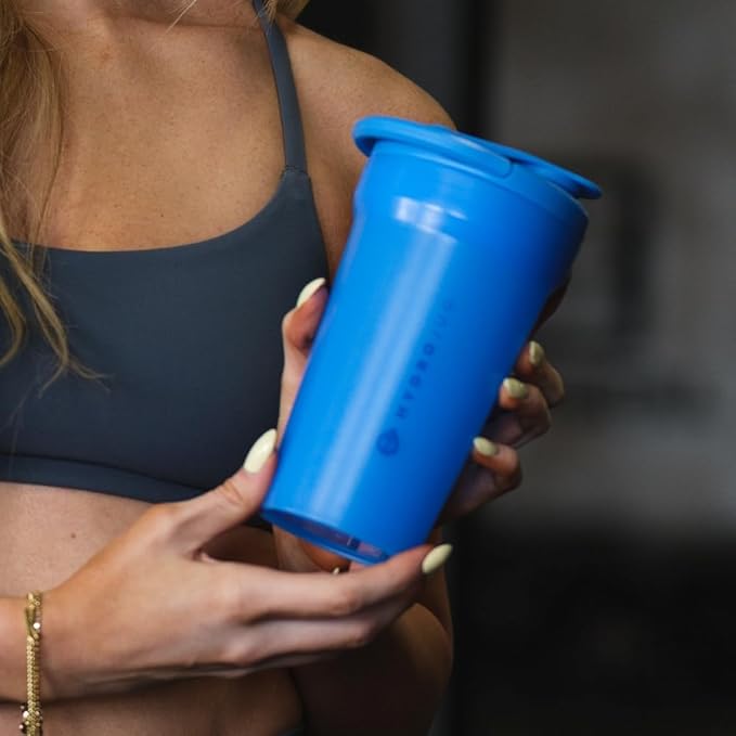 Hydrojug 20 oz Noiseless Shaker Bottle – 100% Leakproof Shaker Cup for Protein Mixes, Pre-Workout & Supplement Shakes – Durable, Easy Clean Design, Cobalt
