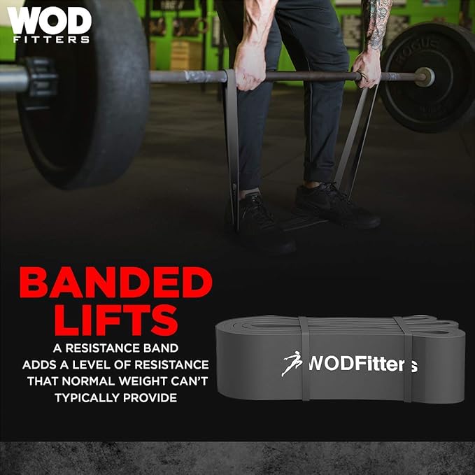 WODFitters Pull Up Assistance Band for Stretching, Mobility Workouts, Warm Up, Recovery, Powerlifting, Home Fitness and Exercise…