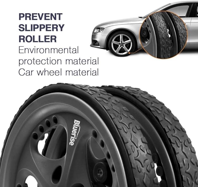 BLUERISE Ab Roller Wheel 2 Types Ab Roller No Noise Ab Wheel Easy to Assemble Home Workout Equipment Portable Abs Workout Equipment for Home
