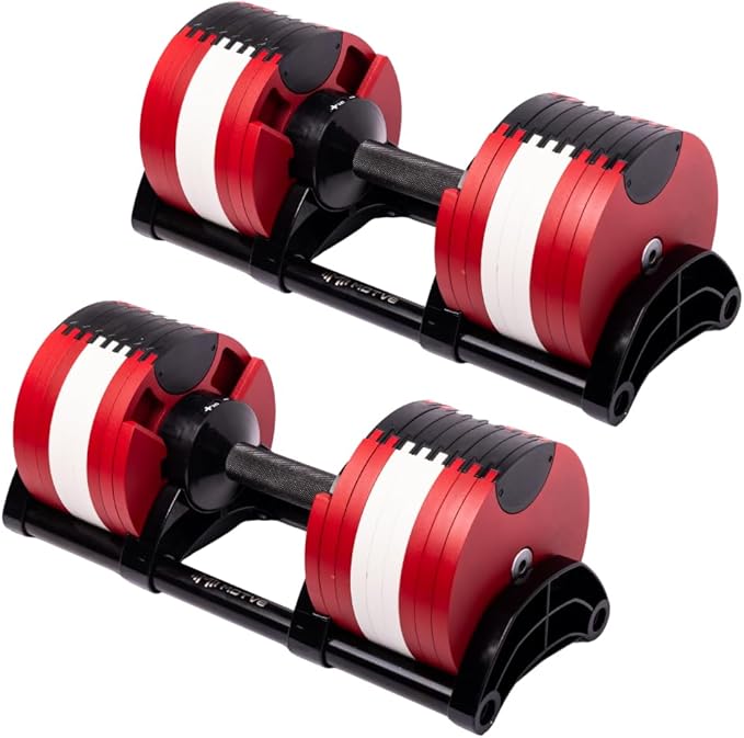 Probell 580 Adjustable Dumbbells - Motv8 Probell 580s, 5lbs - 80lbs Adjustable Free Weight Nuobell Style Dumbbells for Men and Women - Strength Training and Fitness