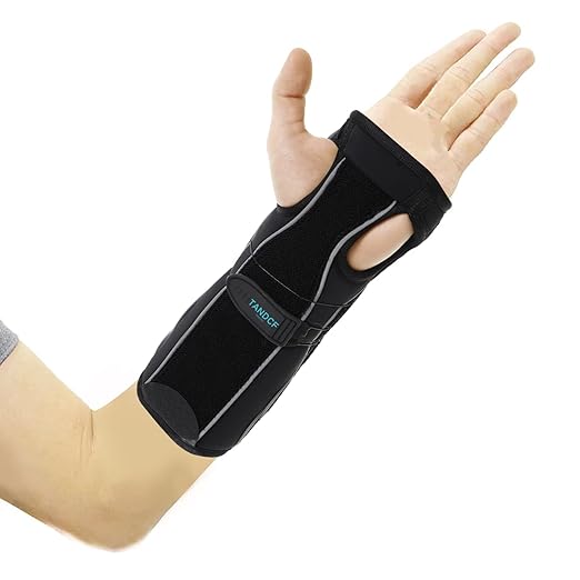 TANDCF bestlife Unisex Universal Both Hand Forearm and Wrist Support Splint Brace Reversible Wrist Brace for Carpal Tunnel,Adjustable Forearm Immobilizer,10.2 inch (26cm) length(Universal)
