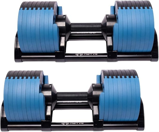 Probell 580 Adjustable Dumbbells - Motv8 Probell 580s, 5lbs - 80lbs Adjustable Free Weight Nuobell Style Dumbbells for Men and Women - Strength Training and Fitness