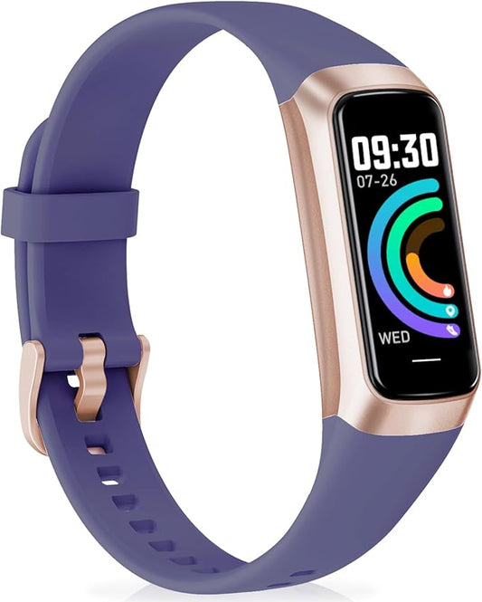 Fitness Tracker with 24/7Heart Rate, Blood Pressure, Sleep Tracking, Calorie, Activity Tracker with 1.1" AMOLED Color Screen, Waterproof Step Tracker for Android iPhones Women Men