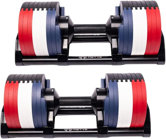 Probell 580 Adjustable Dumbbells - Motv8 Probell 580s, 5lbs - 80lbs Adjustable Free Weight Nuobell Style Dumbbells for Men and Women - Strength Training and Fitness