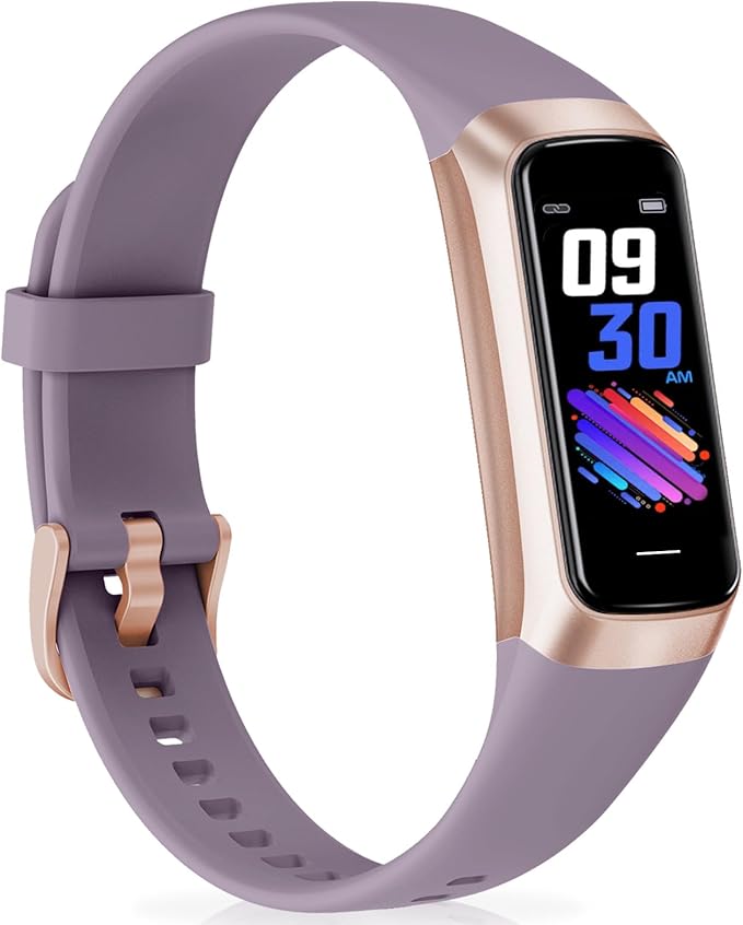 Fitness Tracker with 24/7Heart Rate, Blood Pressure, Sleep Tracking, Calorie, Activity Tracker with 1.1" AMOLED Color Screen, Waterproof Step Tracker for Android iPhones Women Men
