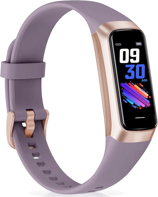 Fitness Tracker with 24/7Heart Rate, Blood Pressure, Sleep Tracking, Calorie, Activity Tracker with 1.1" AMOLED Color Screen, Waterproof Step Tracker for Android iPhones Women Men