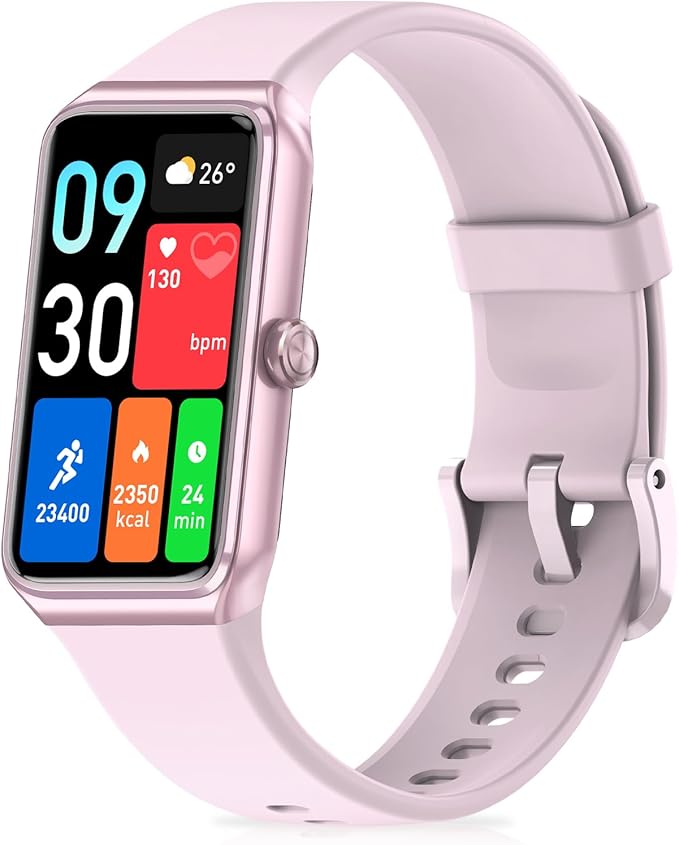 Fitness Tracker with 24/7 Heart Rate,Blood Pressure Sleep Tracking,104 Sports Modes Calories Smart Watch,IP68 Waterproof Step Counter Activity Trackers Pedometer for Android&iPhone Women Men