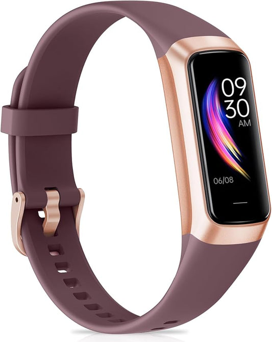 Fitness Tracker with 24/7Heart Rate, Blood Pressure, Sleep Tracking, Calorie, Activity Tracker with 1.1" AMOLED Color Screen, Waterproof Step Tracker for Android iPhones Women Men