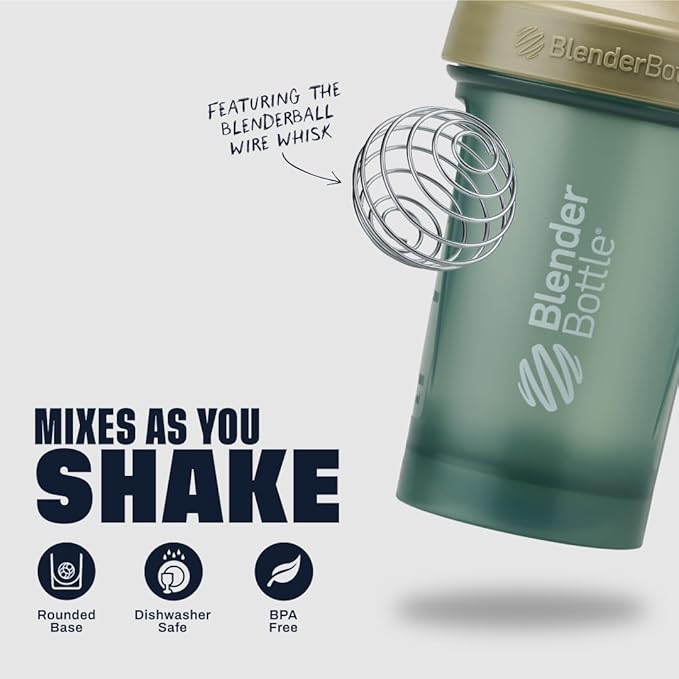 BlenderBottle Classic V2 Shaker Bottle Perfect for Protein Shakes and Pre Workout, 28oz, Full Color Tan