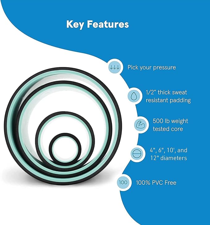 Chirp 3-in-1 Muscle Roller and Foam Roller Set - Customizable Recovery Massager for Targeted Deep Tissue Massage, Back Pain Relief, Pressure Point Therapy, and Exercise - 4 Pack, Mint