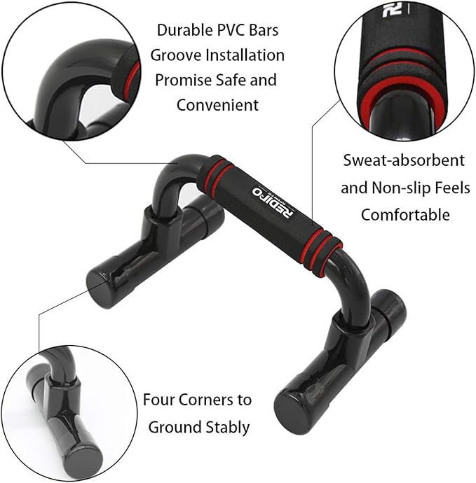 Push Up Bars Strength Training - Workout Stands With Ergonomic Push-up Bracket Board with Anti-Slip Sturdy Structure Portable for Home Fitness Training, Push Up Stands Handle for Floor Workouts