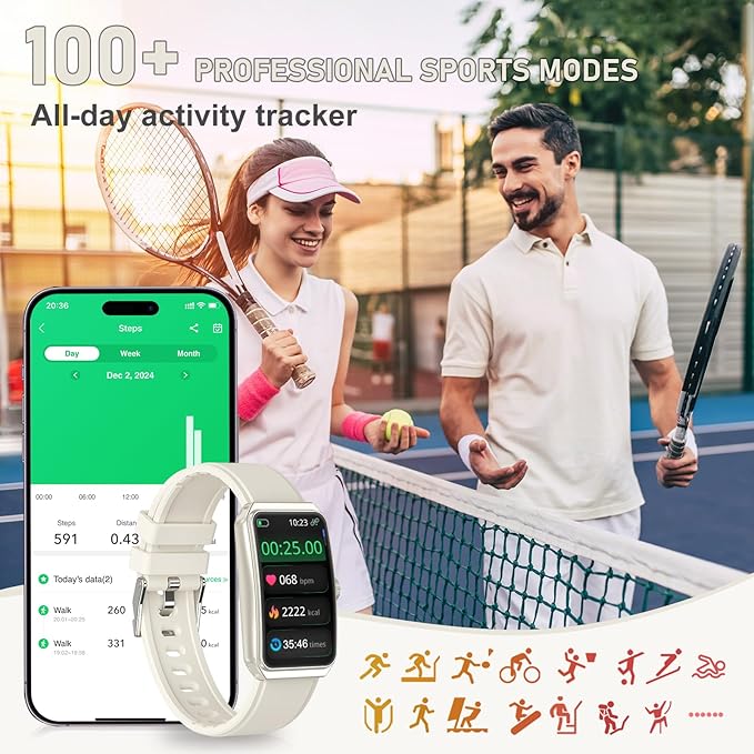 Fitness Tracker with 24/7 Heart Rate, Blood Oxygen, Sleep Tracker, Waterproof Fitness Watch, Activity Tracker with Step Tracker for Women Men