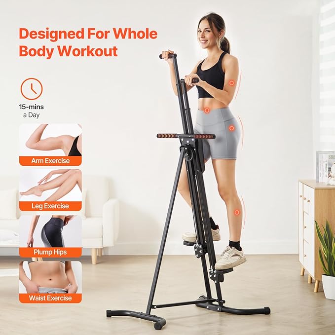 VEVOR Stair Stepper,Mini Stepper for Exercise at Home, Hydraulic Fitness Twist Stepper with Resistance Bands, Full Body Workout Cardio Equipment