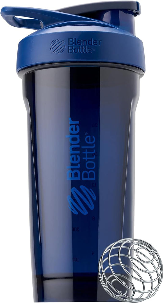 BlenderBottle Sport Shaker Bottle with Wire Whisk, 28-Ounce, Blue – Protein Shakes & Hydration for Athletes & Fitness Enthusiasts, Easy Mixing, Durable & Lightweight, Lockable Lid