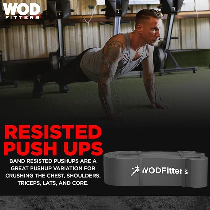 WODFitters Pull Up Assistance Band for Stretching, Mobility Workouts, Warm Up, Recovery, Powerlifting, Home Fitness and Exercise…