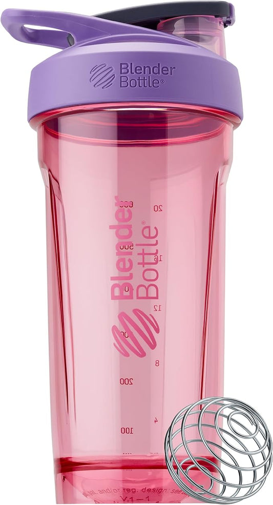 Blender Bottle Sport Shaker Bottle with Wire Whisk, 28-Ounce, Purple – Protein Shakes & Hydration for Athletes & Fitness Enthusiasts, Easy Mixing, Durable & Lightweight, Lockable Lid