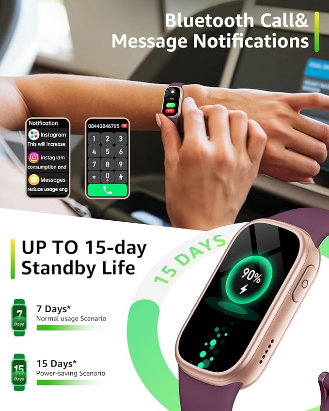Fitness Tracker (Answer/Dial Call), Smart Watch with 1.47" HD Touch Display, 130+ Sport Modes Activity Tracker with Sleep Monitor, IP68 Waterproof Tracker for Android&iPhone Women Men