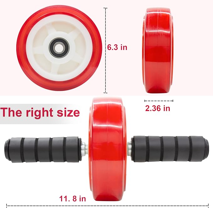 Ab Roller Wheel, Core Exercise Equipment - 880 lbs Weight Capacity, No Noise Ab Wheel for Home Gym Workout