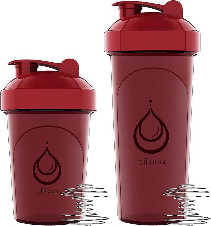 10 PACK- Shaker Bottles with Wire Whisks for Protein Mixes | Leakproof Blender Shaker Bottle Pack | BPA-Free & Dishwasher Safe | 5 Large 28 oz & 5 Small 20 oz Shaker Bottle | Cups for Shakes