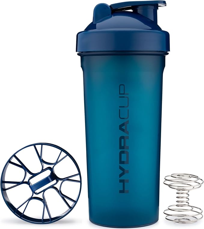 Hydra Cup [3 Pack] 45 Ounce Shaker Bottles for Protein Shakes, Jumbo Shaker Cups with Ball Blender Whisk, Extra Large Bottle with Handle (Dark Colors)