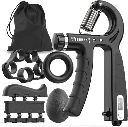 JKSHMYT Grip Strength Trainer Kits (5 Pack), Adjustable Resistance Forearm Strengthener, Hand Gripper Strengthener for Muscle Building and Injury Recovery for Athletes