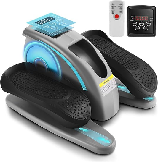 ANCHEER Under Desk Elliptical Machine, Electric Seated Pedal Exerciser, Mini Elliptical Machines for Seniors, LCD Display Monitor, Remote Control, Leg Exerciser for Home