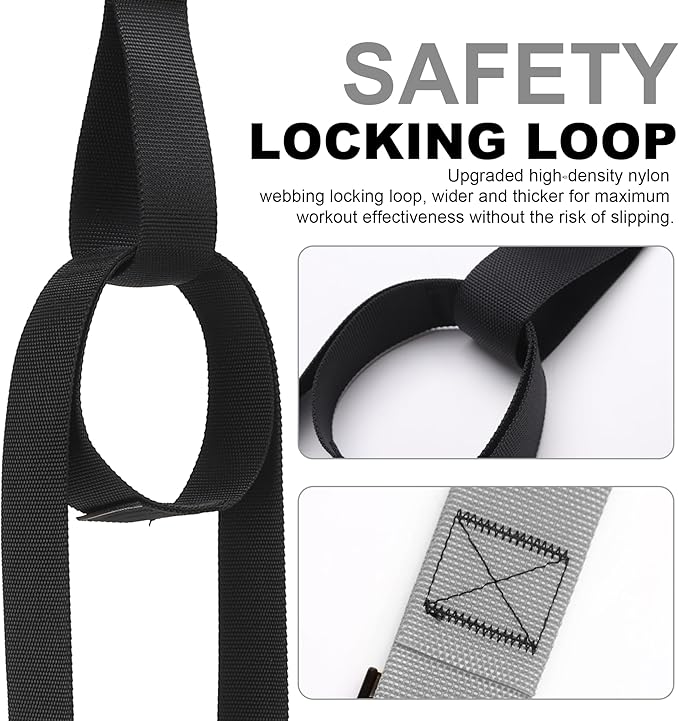 Home Resistance Training Kit | Full-Body Workout with Suspension Trainer Straps, Door Anchor, Handles, and Carrying Bag | Complete Home Gym Equipment