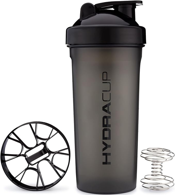 Hydra Cup [3 Pack] 45 Ounce Shaker Bottles for Protein Shakes, Jumbo Shaker Cups with Ball Blender Whisk, Extra Large Bottle with Handle (Dark Colors)