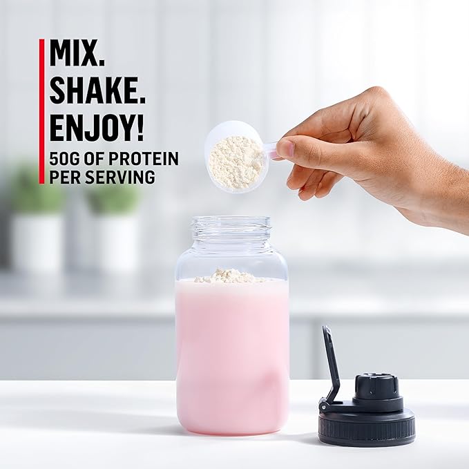 Muscle Milk Pro Series Protein Powder Supplement, Slammin' Strawberry, 2 Pound, 11 Servings, 50g Protein, 3g Sugar, 20 Vitamins & Minerals, NSF Certified for Sport, Packaging May Vary