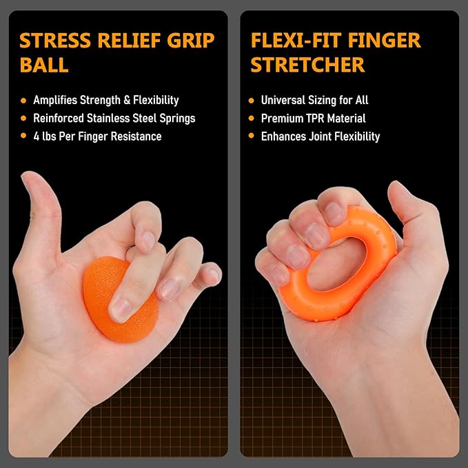 JKSHMYT Grip Strength Trainer Kits (5 Pack), Adjustable Resistance Forearm Strengthener, Hand Gripper Strengthener for Muscle Building and Injury Recovery for Athletes