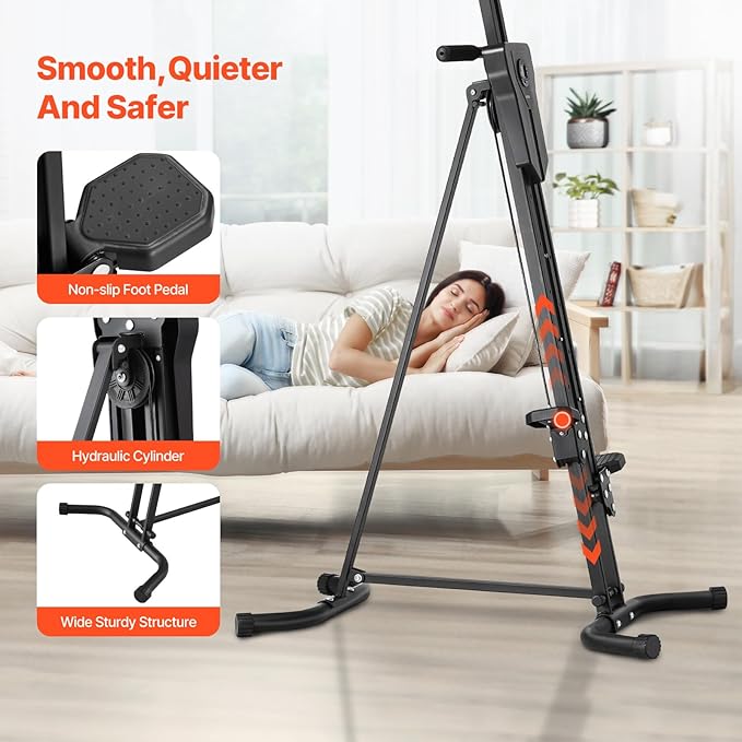 VEVOR Stair Stepper,Mini Stepper for Exercise at Home, Hydraulic Fitness Twist Stepper with Resistance Bands, Full Body Workout Cardio Equipment