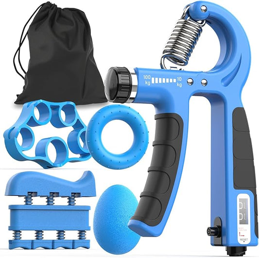 JKSHMYT Grip Strength Trainer Kits (5 Pack), Adjustable Resistance Forearm Strengthener, Hand Gripper Strengthener for Muscle Building and Injury Recovery for Athletes