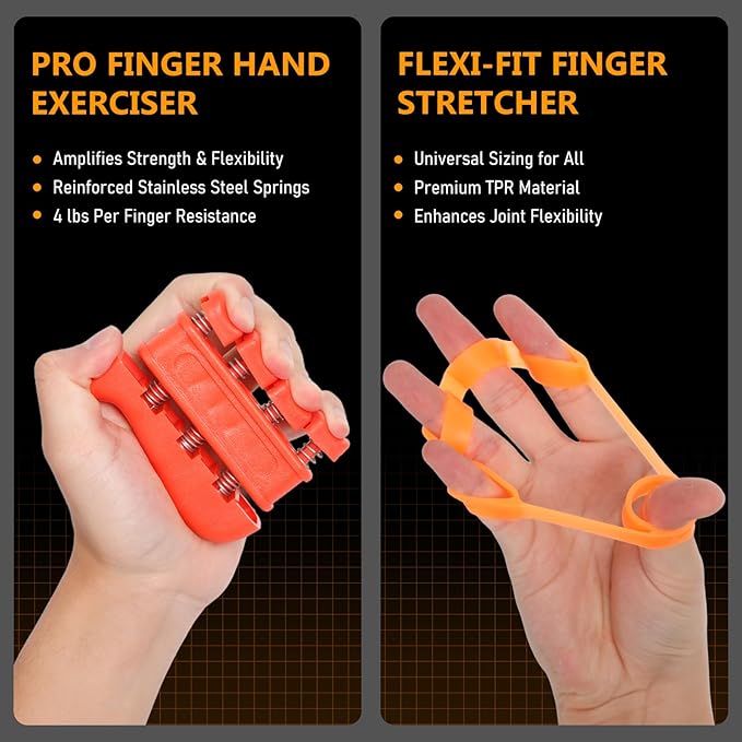 JKSHMYT Grip Strength Trainer Kits (5 Pack), Adjustable Resistance Forearm Strengthener, Hand Gripper Strengthener for Muscle Building and Injury Recovery for Athletes