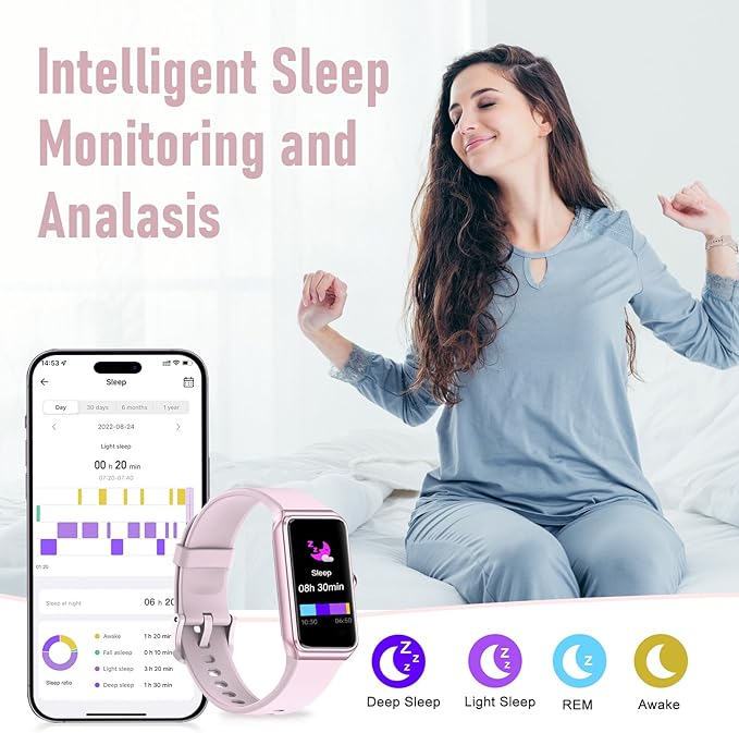 Fitness Tracker with 24/7 Heart Rate,Blood Pressure Sleep Tracking,104 Sports Modes Calories Smart Watch,IP68 Waterproof Step Counter Activity Trackers Pedometer for Android&iPhone Women Men