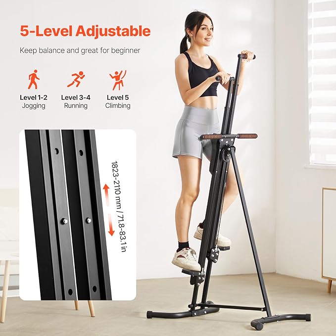 VEVOR Stair Stepper,Mini Stepper for Exercise at Home, Hydraulic Fitness Twist Stepper with Resistance Bands, Full Body Workout Cardio Equipment