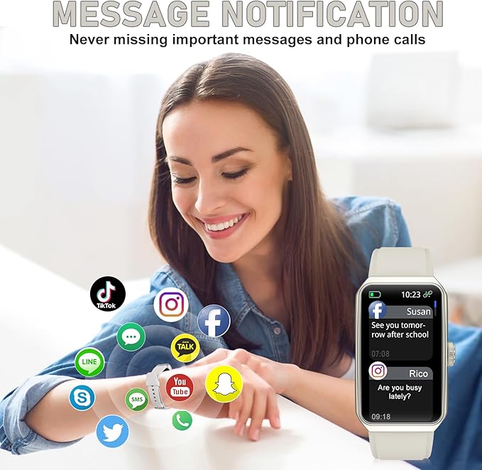 Fitness Tracker with 24/7 Heart Rate, Blood Oxygen, Sleep Tracker, Waterproof Fitness Watch, Activity Tracker with Step Tracker for Women Men