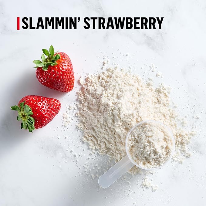 Muscle Milk Pro Series Protein Powder Supplement, Slammin' Strawberry, 2 Pound, 11 Servings, 50g Protein, 3g Sugar, 20 Vitamins & Minerals, NSF Certified for Sport, Packaging May Vary
