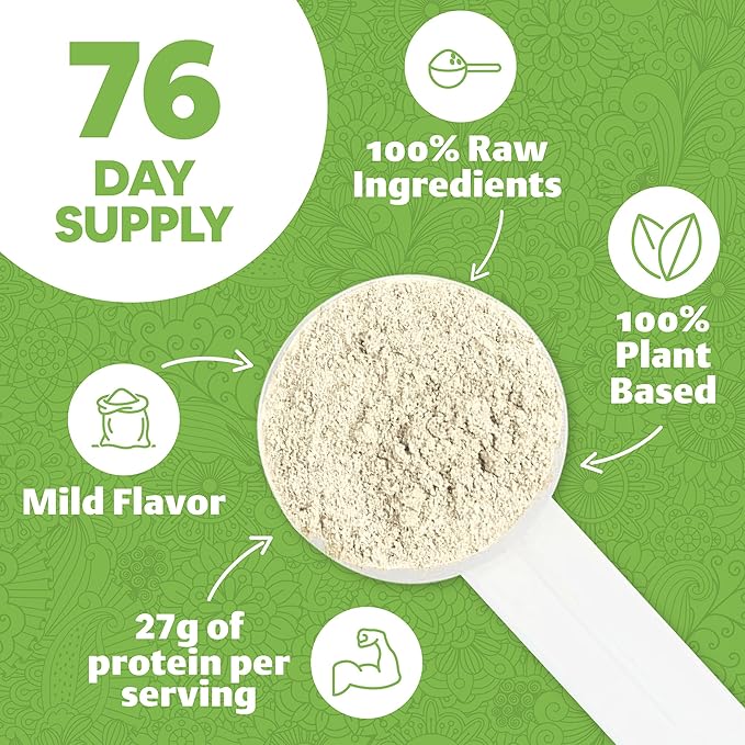 Pea Protein Powder – 5 lb Plant-Based Protein – Isolate Powder for Beverages, Snacks, Shakes – Clean, Unflavored Taste – Diet-Friendly and Easy to Digest – Resealable Pouch