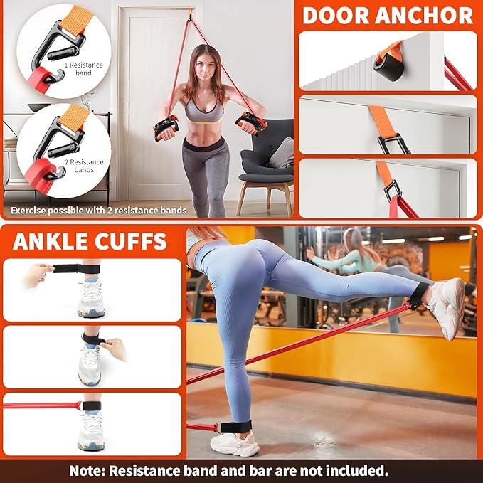 [2025 New] Northdeer Resistance Band with Patented Adjustable Handles, Exercise Band, Adjust Resistance Levels Instantly by Changing Band Length for Home Gym Yoga Pilates Full Body for Men Women