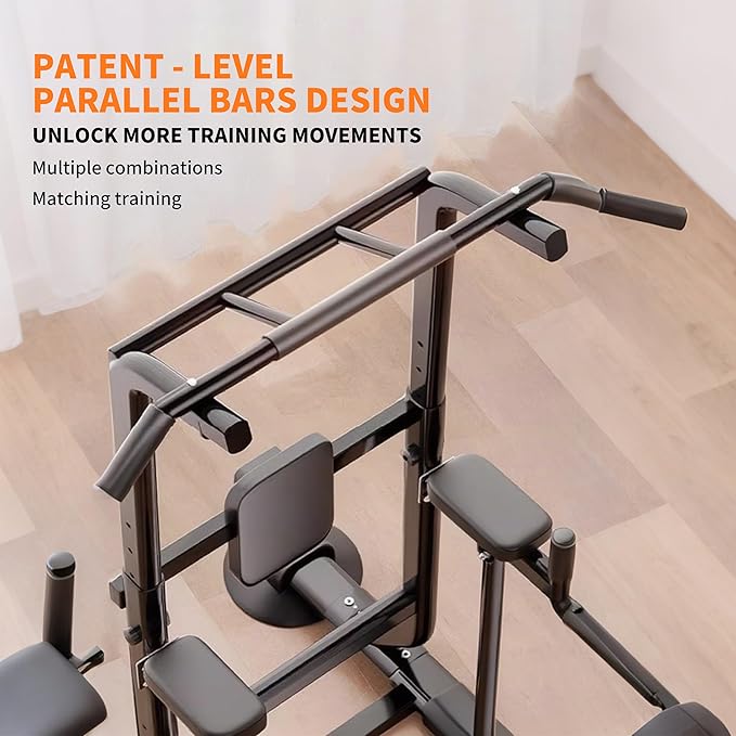 Adjustable Pull Up Bar for Home with Backrest - 6-Level Height Adjustment (69-94.5 inches) - 352lb Capacity - Carbon Steel Frame for Stability - Train Back, Abs, Chest