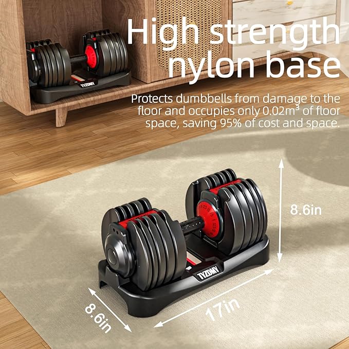 Adjustable Dumbbells Set of 2，Free Weights Dumbbells Set，Adjustable Dumbbell Set，52.5 lbs pair 105 lbs，15 in 1，for Men/Women Gym Equipment for Home Strength Training Equipment